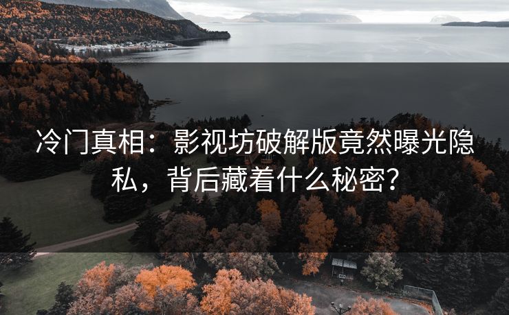 冷门真相：影视坊破解版竟然曝光隐私，背后藏着什么秘密？
