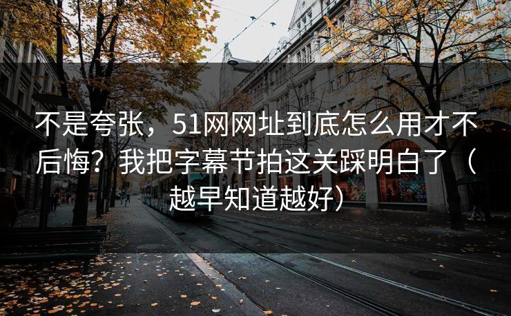 不是夸张，51网网址到底怎么用才不后悔？我把字幕节拍这关踩明白了（越早知道越好）
